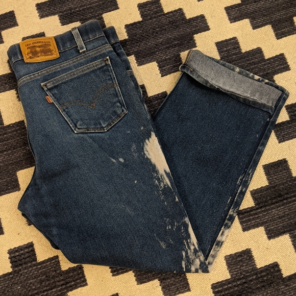 VINTAGE Levis orange tab well worked in pants